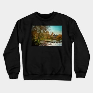 Winter at Caerphilly Castle Crewneck Sweatshirt